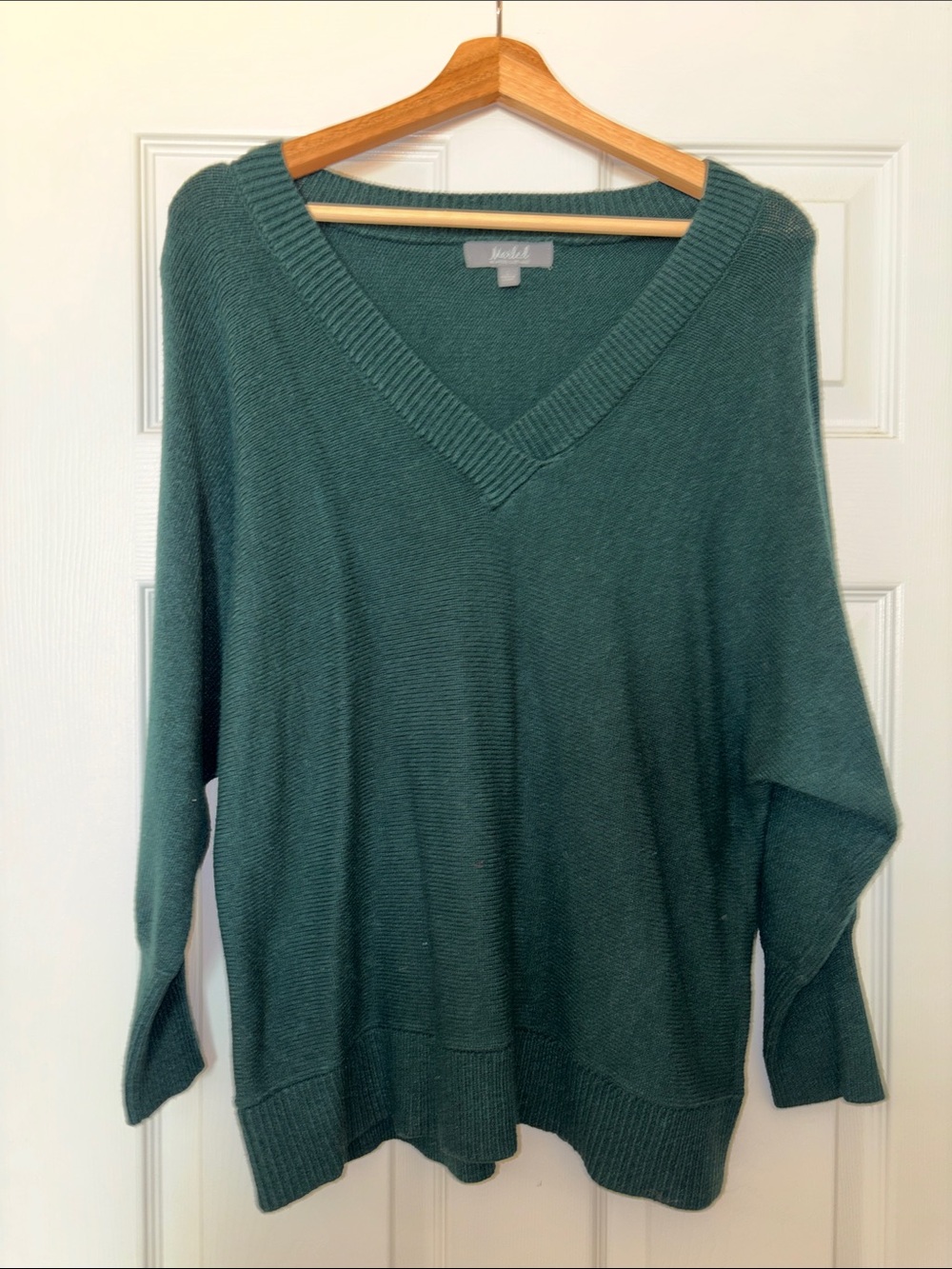 Marled Reunited | Women’s V-Neck Sweater, cropped sleeve - L